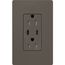 Claro 15A USB Type A&C Duplex Receptacle, Satin Finish (Truffle), SCR-15-CCTR-TF