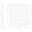 SilhouEase 12 Exhaust Fan Removable Flush Mount Bathroom Cover 12" x 12" Drywall Opening