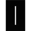 New Architectural 1-Gang Wall Plate, Fits Grafik T Controls, Glass Finish, Clear Black Glass