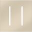 New Architectural 2-Gang Wall Plate, Fits Grafik T Controls, Metal Finish, Bright Nickel