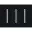 New Architectural 3-Gang Wall Plate, Fits Grafik T Controls, Matte Finish, LWT-GGG-BL, Black