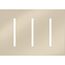 New Architectural 3-Gang Wall Plate, Fits Grafik T Controls, Metal Finish, Bright Nickel