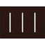 New Architectural 3-Gang Wall Plate, Fits Grafik T Controls, Matte Finish, LWT-GGG-BR, Brown