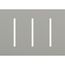 New Architectural 3-Gang Wall Plate, Fits Grafik T Controls, Matte Finish, LWT-GGG-GR, Gray