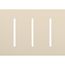 New Architectural 3-Gang Wall Plate, Fits Grafik T Controls, Matte Finish, Light Almond