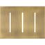 New Architectural 3-Gang Wall Plate, Fits Grafik T Controls, Metal Finish, Antique Brass