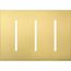 New Architectural 3-Gang Wall Plate, Fits Grafik T Controls, Metal Finish, Satin Brass