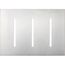 New Architectural 3-Gang Wall Plate, Fits Grafik T Controls, Metal Finish, Satin Chrome