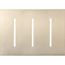 New Architectural 3-Gang Wall Plate, Fits Grafik T Controls, Metal Finish, Satin Nickel