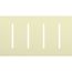 New Architectural 4-Gang Wall Plate, Fits Grafik T Controls, Matte Finish, LWT-GGGG-AL, Almond