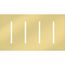 New Architectural 4-Gang Wall Plate, Fits Grafik T Controls, Metal Finish, Bright Brass