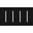 New Architectural 4-Gang Wall Plate, Fits Grafik T Controls, Matte Finish, LWT-GGGG-BL, Black