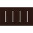 New Architectural 4-Gang Wall Plate, Fits Grafik T Controls, Matte Finish, LWT-GGGG-BR, Brown