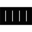 New Architectural 4-Gang Wall Plate, Fits Grafik T Controls, Glass Finish, Clear Black Glass