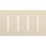New Architectural 4-Gang Wall Plate, Fits Grafik T Controls, Matte Finish, Light Almond