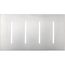 New Architectural 4-Gang Wall Plate, Fits Grafik T Controls, Metal Finish, Satin Chrome