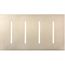 New Architectural 4-Gang Wall Plate, Fits Grafik T Controls, Metal Finish, Satin Nickel