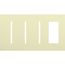New Architectural 4-Gang Wall Plate, Fits (3) Grafik T Controls, 1 Accessory, Matte Finish, Almond