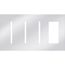Architectural 4-Gang Wall Plate, Fits (3) Grafik T Controls, 1 Accessory, Metal Finish, Bright Chrome