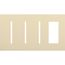 New Architectural 4-Gang Wall Plate, Fits (3) Grafik T Controls, 1 Accessory, Matte Finish, Beige