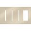 Architectural 4-Gang Wall Plate, Fits (3) Grafik T Controls, 1 Accessory, Metal Finish, Bright Nickel