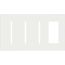 Architectural 4-Gang Wall Plate, Fits (3) Grafik T Controls, 1 Accessory, Glass Finish, Clear White Glass
