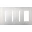 Architectural 4-Gang Wall Plate, Fits (3) Grafik T Controls, 1 Accessory, Metal Finish, Satin Chrome