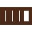 New Architectural 4-Gang Wall Plate, Fits (3) Grafik T Controls, 1 Accessory, Matte Finish, Sienna