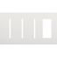 New Architectural 4-Gang Wall Plate, Fits (3) Grafik T Controls, 1 Accessory, Matte Finish, White