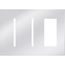 New Architectural 3-Gang Wall Plate, Fits 2 Grafik T Controls, 1 Accessory, Metal Finish, Bright Chrome