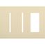 New Architectural 3-Gang Wall Plate, Fits 2 Grafik T Controls and 1 Accessory, Matte Finish, Beige