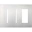 New Architectural 3-Gang Wall Plate, Fits 2 Grafik T Controls, 1 Accessory, Metal Finish, Satin Chrome