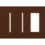 New Architectural 3-Gang Wall Plate, Fits 2 Grafik T Controls and 1 Accessory, Matte Finish, Sienna