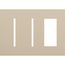 New Architectural 4-Gang Wall Plate, Fits 2 Grafik T Controls and 1 Accessory, Matte Finish, Taupe