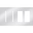 New Architectural 4-Gang Wall Plate, Fits 2 Grafik T Controls, 2 Accessory, Metal Finish, Bright Chrome