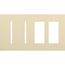 New Architectural 4-Gang Wall Plate, Fits 2 Grafik T Controls and 2 Accessory, Matte Finish, Beige