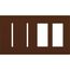 New Architectural 4-Gang Wall Plate, Fits 2 Grafik T Controls and 2 Accessory, Matte Finish, Sienna
