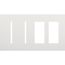 New Architectural 4-Gang Wall Plate, Fits 2 Grafik T Controls and 2 Accessory, Matte Finish,White