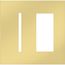 New Architectural 2-Gang Wall Plate, Fits 1 Grafik T Controls, 1 Accessory, Metal Finish, Bright Brass