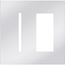 New Architectural 2-Gang Wall Plate, Fits 1 Grafik T Controls, 1 Accessory, Metal Finish, Bright Chrome