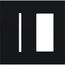 New Architectural 2-Gang Wall Plate, Fits 1 Grafik T Controls and 1 Accessory, Matte Finish, Black