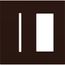 New Architectural 2-Gang Wall Plate, Fits 1 Grafik T Controls and 1 Accessory, Matte Finish, Brown