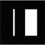 Architectural 2-Gang Wall Plate, Fits 1 Grafik T Controls, 1 Accessory, Glass Finish, Clear Black Glass
