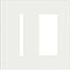Architectural 2-Gang Wall Plate, Fits 1 Grafik T Controls, 1 Accessory, Glass Finish, Clear White Glass