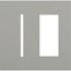 New Architectural 2-Gang Wall Plate, Fits 1 Grafik T Controls and 1 Accessory, Matte Finish, Gray