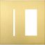 New Architectural 2-Gang Wall Plate, Fits 1 Grafik T Controls, 1 Accessory, Metal Finish, Satin Brass