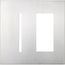 New Architectural 2-Gang Wall Plate, Fits 1 Grafik T Controls, 1 Accessory, Metal Finish, Satin Chrome