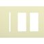 New Architectural 3-Gang Wall Plate, Fits 1 Grafik T Control and 2 Accessory, Matte Finish, Almond
