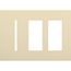 New Architectural 3-Gang Wall Plate, Fits 1 Grafik T Control and 2 Accessory, Matte Finish, Beige