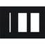 New Architectural 3-Gang Wall Plate, Fits 1 Grafik T Control and 2 Accessory, Matte Finish, Black